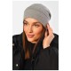 Шапка женская демисезонная серого цвета 194588L