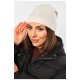 Шапка жіноча демісезонна молочного кольору 194589L