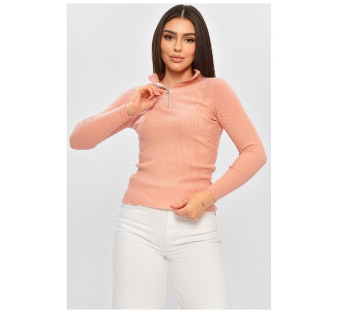 Гольф женский однотонный пудрового цвета 194596L