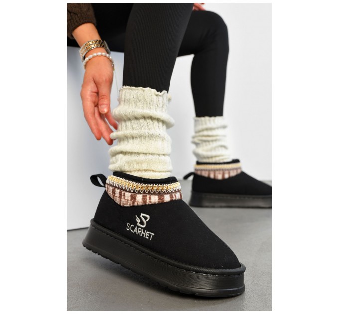 Уггі жіночі на хутрі чорного кольору 194718L