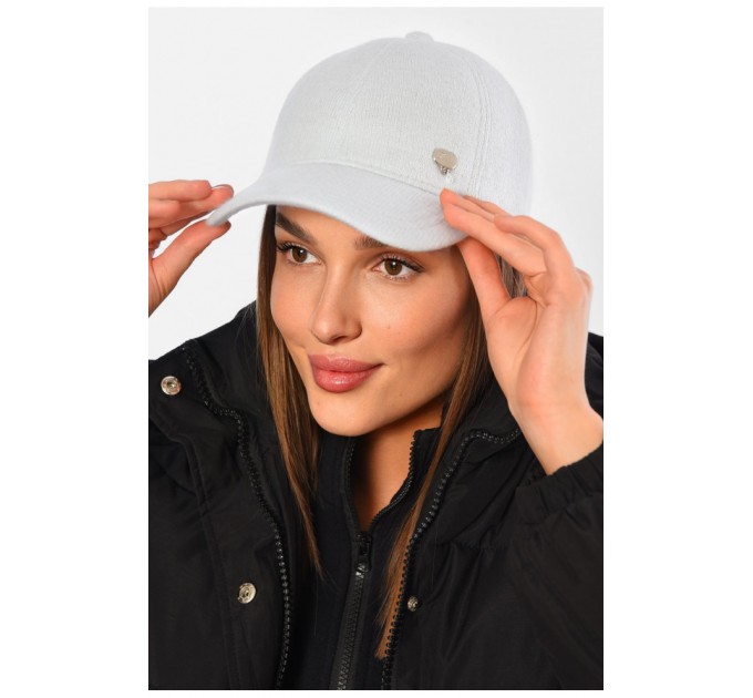 Кепка женская ангоровая голубого цвета 194742L