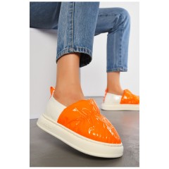 Капці домашні жіночі помаранчевого кольору 194781L