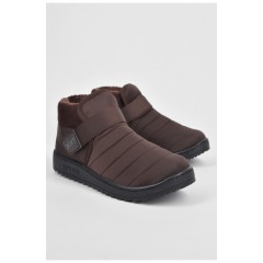 Черевики чоловічі зимові на хутрі коричневого кольору 195045L