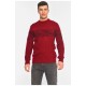 Светр чоловічий однотонний бордового кольору 195397L