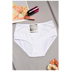 Труси жіночі напівбатальні білого кольору 195578L