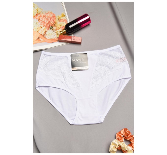 Труси жіночі напівбатальні білого кольору 195578L