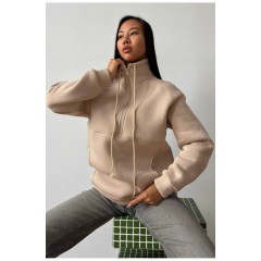 Худые женское из турецкого флиса бежевого цвета 195614L