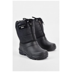 Дутики детские на искусственном меху черного цвета 195673L