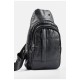 Сумка чоловіча через плече з екошкіри чорного кольору 195753L
