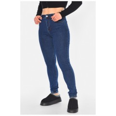 Джинсы женские утепленные синего цвета 195840L