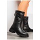 Чоботи жіночі зимові на блискавці чорного кольору 195863L