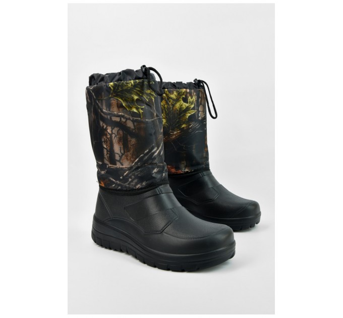 Дутики мужские пена на овчине черного цвета 195905L