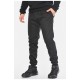 Спортивні штани чоловічі на штучному хутрі чорного кольору 196156L