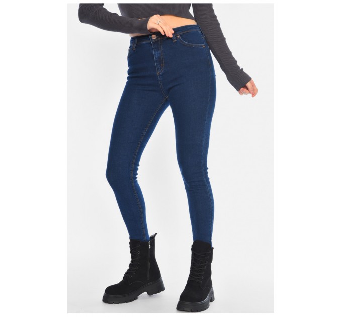 Джинси жіночі скінні темно-синього кольору 196263L