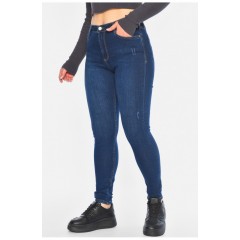 Джинсы женские скинные темно-синего цвета 196264L