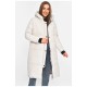 Куртка жіноча подовжена демісезонна білого кольору 196387L Куртка жіноча подовжена демісезонна білого кольору 196387L
