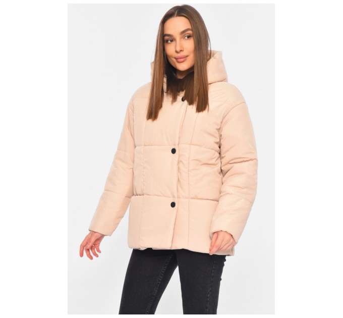 Куртка женская демисезонная светло-бежевого цвета 196388L