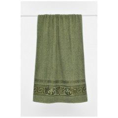 Полотенце банное махровое зеленого цвета 196463L