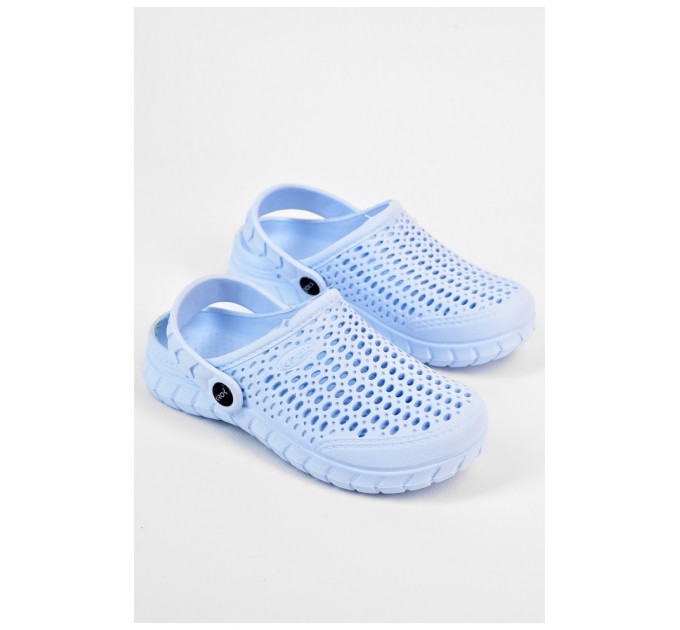 Кроксы детские для девочки светло-голубого цвета 196800L