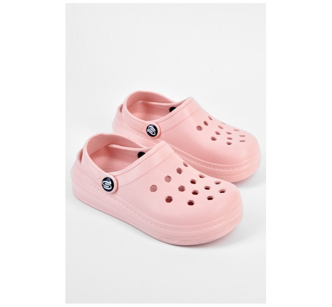 Кроксы детские для девочки пудрового цвета 196804L