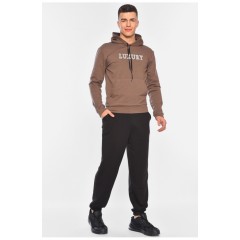 Спортивний костюм чоловічий коричневого кольору 196944L