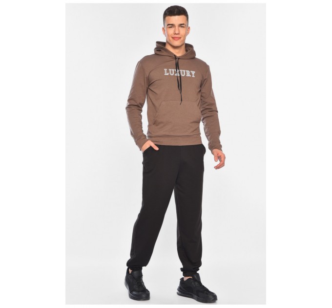 Спортивний костюм чоловічий коричневого кольору 196944L