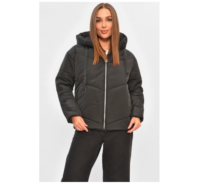 Куртка жіноча демісезонна чорного кольору 197282L