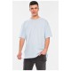 Футболка чоловіча напівбатальна однотонна блакитного кольору 197341L