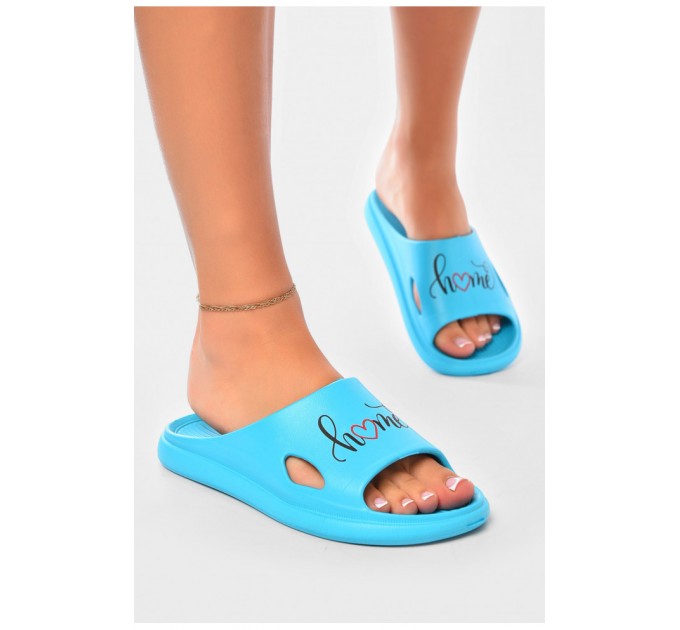 Шльопанці піна жіночі бірюзового кольору 198061L