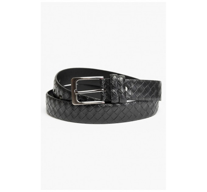 Ремень мужской черного цвета размер 113*3,3 см 198283L