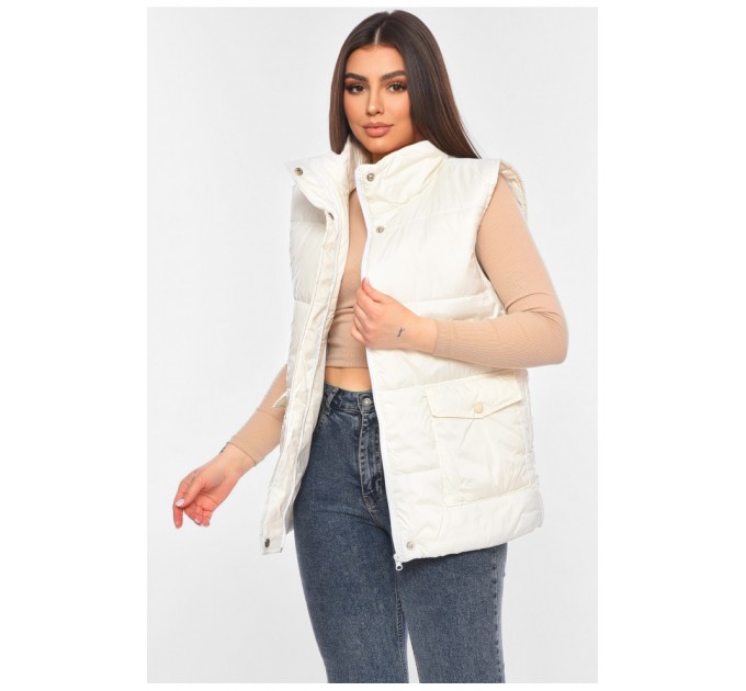 Жилетка жіноча білого кольору 198402L