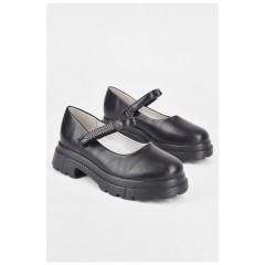 Детские туфли для девочки черного цвета 198948L