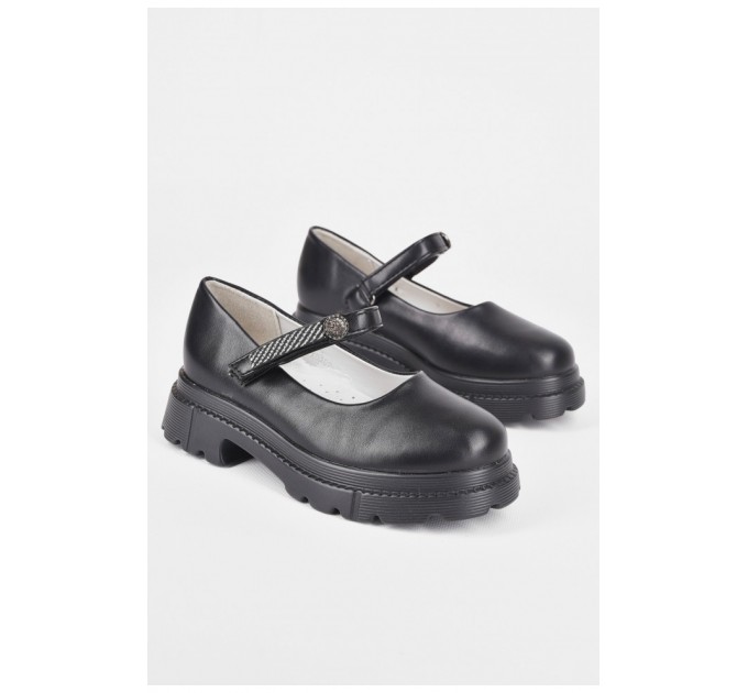 Детские туфли для девочки черного цвета 198948L