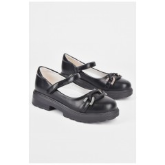 Детские туфли для девочки черного цвета 198949L
