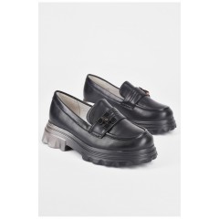 Туфлі-лофери дитячі для дівчинки чорного кольору 198950L