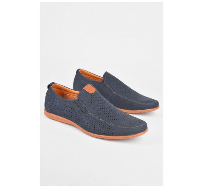 Мокасини чоловічі темно-синього кольору 198980L