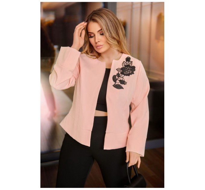 Піджак жіночий світло-рожевого кольору 199125L