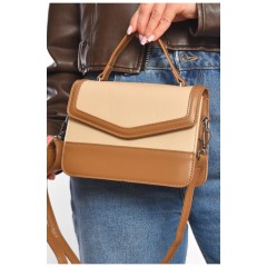 Сумка жіноча з екошкіри бежевого кольору 199612L