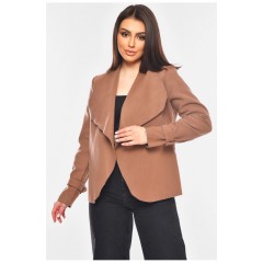 Кардиган жіночий однотонний коричневого кольору 199776L