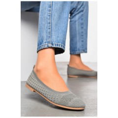 Балетки жіночі сірого кольору в`язані 199940L