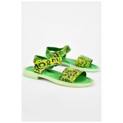 Детские босоножки для девочки зеленого цвета 200053L