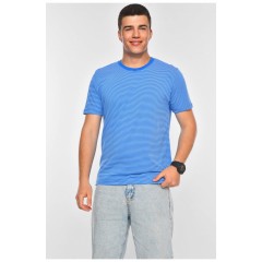 Футболка чоловіча напівбатальна блакитного кольору 200118L Футболка чоловіча напівбатальна блакитного кольору 200118L
