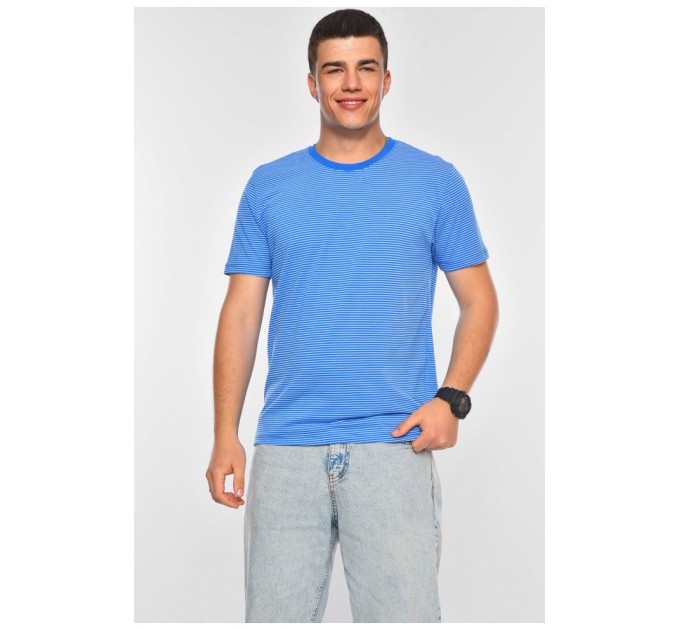 Футболка чоловіча напівбатальна блакитного кольору 200118L