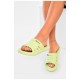 Шльопанці піна жіночі салатового кольору 200255L