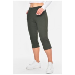 Бриджи женские полубатальные цвета хаки 200268L