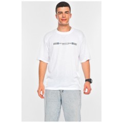 Футболка чоловіча батальна білого кольору 200479L
