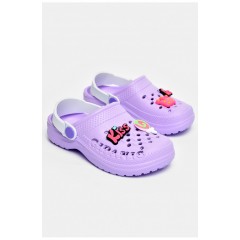 Кроксы детские для девочки лилового цвета 200480L