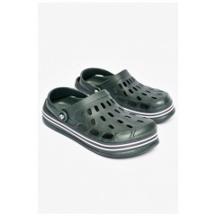 Кроксы мужские темно-зеленого цвета 200563L