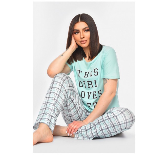 Женская пижама мятного цвета 200564L