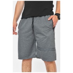 Шорти чоловічі однотонні темно-сірого кольору 200677L Шорти чоловічі однотонні темно-сірого кольору 200677L